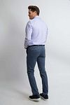 Steppin' Out Shirt Slim-Fit Checks Blue Red Model / Achterkant
