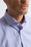 Steppin' Out Shirt Slim-Fit Checks Blue Red Model / Detail
