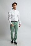 Steppin' Out Shirt Slim-Fit Dobby White Model / Voorkant