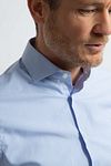Steppin' Out Shirt Stripe Light Blue Model / Detail