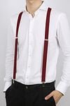 Suitable Suspenders X-Model Bordeaux Model / Voorkant