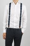 Suitable Luxe Suspenders Checks Navy Model / Voorkant