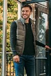 Suitable Bodywarmer Mountain Dark Green Model / Voorkant with Bram