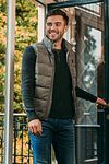 Suitable Bodywarmer Mountain Donkergroen Model / Voorkant met Bram