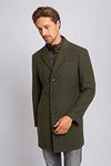 Suitable Coat Wool Twill Dark Green Model / Voorkant