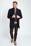 Suitable Coat Wool Twill Navy Model / Voorkant with Bram