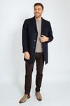 Suitable Coat Wool Twill Navy Model / Voorkant