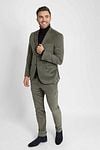 Suitable Corduroy Suit Green Model / Voorkant with Bram