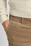 Suitable Half Zip Pullover Boiled Wool Ecru Model / Detail