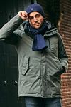 Suitable Beanie-Mütze und Schal Set Marineblau Model / Voorkant