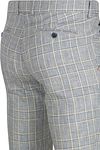 Suitable Chino Linen Blend Karos Blau Product / Detail