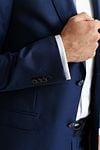 Suitable Kostuum Wol Royal Blauw Model / Detail