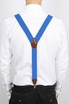 Suitable Luxe Bretels Denim Blauw Model / Achterkant