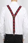Suitable Luxe Hosenträger Karos Rot Model / Achterkant