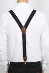 Suitable Luxe Suspenders Navy Dots Model / Achterkant