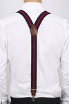Suitable Luxe Suspenders Navy Stripe Red Model / Achterkant