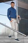 Suitable Overhemd Denim 156-7 Model / Sfeerbeeld