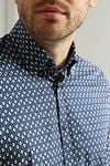 Suitable Overhemd Print Navy Model / Detail