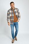 Suitable Overshirt August Wool Blend Grau Model / Voorkant