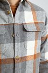 Suitable Overshirt August Wool Blend Grau Model / Detail