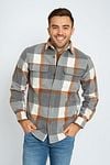 Suitable Overshirt August Wool Blend Grijs Model / Voorkant