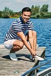 Suitable Balky Polo Shirt Navy Model / Voorkant with Bram