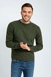 Suitable Pullover Tweed Wool Blend Grün Model / Voorkant mit Bram