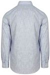 Suitable Shirt Cotton Slub Stripes Blue Product / Achterkant