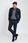 Suitable Shirt Print Navy Model / Voorkant