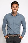 Suitable Shirt Widespread Flanel Blue Model / Voorkant with Bram