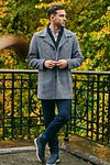 Suitable Stijn Coat Woolmix Brown Model / Sfeerbeeld