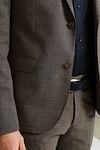 Suitable Strato Pied De Poule Suit Wool Ember Gold Model / Detail