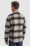 Surchemise Vanguard Mix Laine Brushed A Carreaux Gris Model / Achterkant