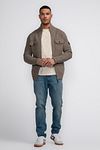 Petrol Cardigan Sitka Taupe Model / Voorkant