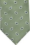 Suitable Tie Silk Stripe Paisley Green Product / Detail