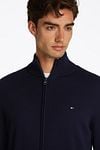 Tommy Hilfiger Cardigan Zip Navy Model / Detail