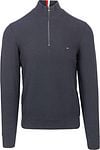 Tommy Hilfiger Half Zip Trui Structuur Navy MW0MW34690-DW5 kopen | Suitable