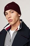 Tommy Hilfiger Knitted Mütze Bordeaux Model / Voorkant