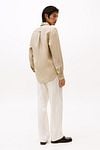 Tommy Hilfiger Overhemd Linnen Sandalwood Model / Achterkant