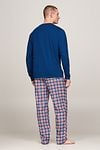 Tommy Hilfiger Pyjama Set Ruit Navy Model / Achterkant