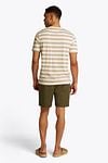 Tommy Hilfiger T-shirt Stripes Beige Model / Achterkant