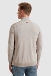 Vanguard Cardigan Cotton Linen Blend Beige Model / Achterkant