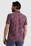 Vanguard Polo Piqué Blumen Dunkelrosa Model / Achterkant