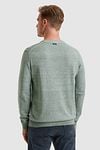 Vanguard Pullover Linen Blend Melange Green Model / Achterkant