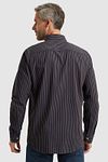 Vanguard Shirt Stripes Navy Brown Model / Achterkant