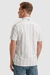 Vanguard Short Sleeve Overhemd Dobby Streep Groen Model / Achterkant