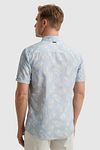 Vanguard Short Sleeve Shirt Linen Light Blue Model / Achterkant