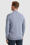 Vanguard Sweater Half Zip Textured Blue Model / Achterkant