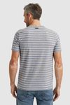 Vanguard T-Shirt Stripes Grey Blue Model / Achterkant