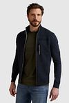 Vanguard Cardigan Mouliné Navy Zipper  Model / Voorkant